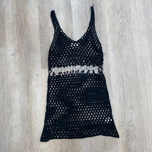 Crochet beach cover up dress
